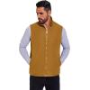 COOFANDY Men’s Casual Outerwear Vest Lightweight Full-Zip Sleeveless Jacket Outdoor Hiking Travel Golf Vest with Pockets(Light Brown)
