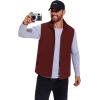 COOFANDY Men’s Casual Outerwear Vest Lightweight Full-Zip Sleeveless Jacket Outdoor Hiking Travel Golf Vest with Pockets(Wine Red)