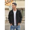 COOFANDY Men’s Casual Shirt Jacket Long Sleeve Button Down Overshirt Lightweight Shacket with Pockets(Black)