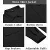 COOFANDY Men’s Casual Shirt Jacket Long Sleeve Button Down Overshirt Lightweight Shacket with Pockets(Black)