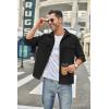 COOFANDY Men’s Casual Shirt Jacket Long Sleeve Button Down Overshirt Lightweight Shacket with Pockets(Black)