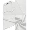 COOFANDY Men’s Casual Short Sleeve Button Down Shirt Textured Summer Beach Shirt(White)