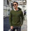 COOFANDY Men’s Crewneck Sweater Casual Dress Pullover Sweaters Slim Fit Lightweight Long Sleeve Raglan Sweaters(Army Green)