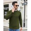 COOFANDY Men’s Crewneck Sweater Casual Dress Pullover Sweaters Slim Fit Lightweight Long Sleeve Raglan Sweaters(Army Green)