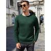 COOFANDY Men’s Crewneck Sweater Casual Dress Pullover Sweaters Slim Fit Lightweight Long Sleeve Raglan Sweaters(Green)
