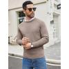 COOFANDY Men’s Crewneck Sweater Casual Dress Pullover Sweaters Slim Fit Lightweight Long Sleeve Raglan Sweaters(Light Khaki)