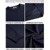 COOFANDY Men’s Crewneck Sweater Casual Dress Pullover Sweaters Slim Fit Lightweight Long Sleeve Raglan Sweaters(Navy Blue)