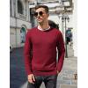 COOFANDY Men’s Crewneck Sweater Casual Dress Pullover Sweaters Slim Fit Lightweight Long Sleeve Raglan Sweaters(Red)