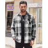 COOFANDY Mens Flannel Shirts Long Sleeve Lightweight Plaid Shirt Casual Button Down Shirts Jacket(Black)