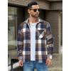COOFANDY Mens Flannel Shirts Long Sleeve Lightweight Plaid Shirt Casual Button Down Shirts Jacket(Blue Plaid)