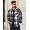 COOFANDY Mens Flannel Shirts Long Sleeve Lightweight Plaid Shirt Casual Button Down Shirts Jacket(Blue Plaid)