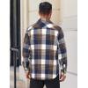COOFANDY Mens Flannel Shirts Long Sleeve Lightweight Plaid Shirt Casual Button Down Shirts Jacket(Blue Plaid)
