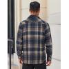 COOFANDY Mens Flannel Shirts Long Sleeve Lightweight Plaid Shirt Casual Button Down Shirts Jacket(Dark Blue)