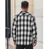 COOFANDY Mens Flannel Shirts Long Sleeve Lightweight Plaid Shirt Casual Button Down Shirts Jacket(White Black)