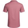 COOFANDY Mens Hawaiian Shirt Short Sleeve Buttoon Down Shirts Casual Tropical Floral Summer Linen Shirts(A- Deep Pink)