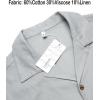 COOFANDY Mens Hawaiian Shirt Short Sleeve Buttoon Down Shirts Casual Tropical Floral Summer Linen Shirts(A- Gray)