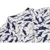 COOFANDY Mens Hawaiian Shirt Short Sleeve Buttoon Down Shirts Casual Tropical Floral Summer Linen Shirts(A- Navy Shark)