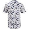 COOFANDY Mens Hawaiian Shirt Short Sleeve Buttoon Down Shirts Casual Tropical Floral Summer Linen Shirts(A- Navy Shark)