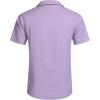 COOFANDY Mens Hawaiian Shirt Short Sleeve Buttoon Down Shirts Casual Tropical Floral Summer Linen Shirts(A- Purple)