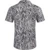 COOFANDY Mens Hawaiian Shirt Short Sleeve Buttoon Down Shirts Casual Tropical Floral Summer Linen Shirts(L- Palm Leaf)