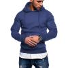 COOFANDY Mens Hoodie Casual Drawstring Athletic Hoodies Hooded Pullover Sweatshirts with Pocket(Blue)