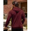 COOFANDY Mens Hoodie Casual Drawstring Athletic Hoodies Hooded Pullover Sweatshirts with Pocket(Burgundy)