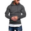 COOFANDY Mens Hoodie Casual Drawstring Athletic Hoodies Hooded Pullover Sweatshirts with Pocket(Dark Gray)
