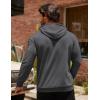 COOFANDY Mens Hoodie Casual Drawstring Athletic Hoodies Hooded Pullover Sweatshirts with Pocket(Dark Gray)