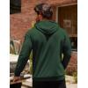 COOFANDY Mens Hoodie Casual Drawstring Athletic Hoodies Hooded Pullover Sweatshirts with Pocket(Dark Green)