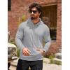 COOFANDY Mens Hoodie Casual Drawstring Athletic Hoodies Hooded Pullover Sweatshirts with Pocket(Light Gray)