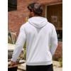 COOFANDY Mens Hoodie Casual Drawstring Athletic Hoodies Hooded Pullover Sweatshirts with Pocket(White)