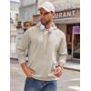COOFANDY Men’s Hoodie Long Sleeve Hooded Pullover Casual Fashion Sweatshirts Drawstring Gym Hooded with Kanga Pocket(Moon Gray)