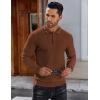 COOFANDY Men’s Knit Polo Shirts Long Sleeve Sweater Polo Lightweight Fashion Casual Collared Shirts(Caramel)