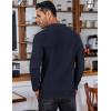 COOFANDY Men’s Knit Polo Shirts Long Sleeve Sweater Polo Lightweight Fashion Casual Collared Shirts(Navy Blue)