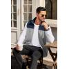 COOFANDY Men’s Lightweight Fleece Vest Sleeveless Zip Up Warm Jacket Casual Outerwear Vests With Pockets(Navy/Grey)