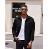 COOFANDY Mens Long Sleeve Button Down Shirt Casual Lightweight Shacket Spring Fall Shirt Jacket Overshirt(Black)