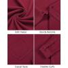 COOFANDY Mens Long Sleeve Button Down Shirt Casual Lightweight Shacket Spring Fall Shirt Jacket Overshirt(Dark Red)