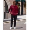 COOFANDY Mens Long Sleeve Button Down Shirt Casual Lightweight Shacket Spring Fall Shirt Jacket Overshirt(Dark Red)