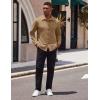 COOFANDY Mens Long Sleeve Button Down Shirt Casual Lightweight Shacket Spring Fall Shirt Jacket Overshirt(Khaki)