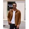 COOFANDY Mens Long Sleeve Button Down Shirt Casual Lightweight Shacket Spring Fall Shirt Jacket Overshirt(Light Brown)