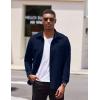 COOFANDY Mens Long Sleeve Button Down Shirt Casual Lightweight Shacket Spring Fall Shirt Jacket Overshirt(Navy Blue)