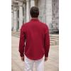 COOFANDY Men’s Long Sleeve Button Down Shirts Casual Untucked Dress Shirt Beach Wedding Shirts(Wine Red)