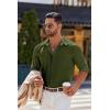 COOFANDY Mens Long Sleeve Button Down Shirts Casual Untucked Shirts for Men Dress Shirts Beach Wedding Shirts(Army Green)