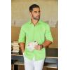 COOFANDY Mens Long Sleeve Wrinkle Free Shirts Casual Button Down Shirt Stretch Dress Shirt(Light Green)