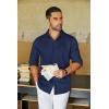 COOFANDY Mens Long Sleeve Wrinkle Free Shirts Casual Button Down Shirt Stretch Dress Shirt(Navy Blue)