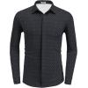 COOFANDY Mens Long Sleeve Wrinkle Free Shirts Casual Button Down Shirt Stretch Dress Shirt(White Spots Black)