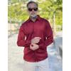 COOFANDY Mens Long Sleeve Wrinkle Free Shirts Casual Button Down Shirt Stretch Dress Shirt(Wine Red)