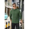 COOFANDY Men’s Mock Turtleneck Sweater Long Sleeve Half Neck Pullover Thermal Casual Ribbed High Neck Pullover Sweater(Army Green)