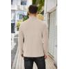 COOFANDY Men’s Mock Turtleneck Sweater Long Sleeve Half Neck Pullover Thermal Casual Ribbed High Neck Pullover Sweater(Beige)