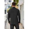 COOFANDY Men’s Mock Turtleneck Sweater Long Sleeve Half Neck Pullover Thermal Casual Ribbed High Neck Pullover Sweater(Black)